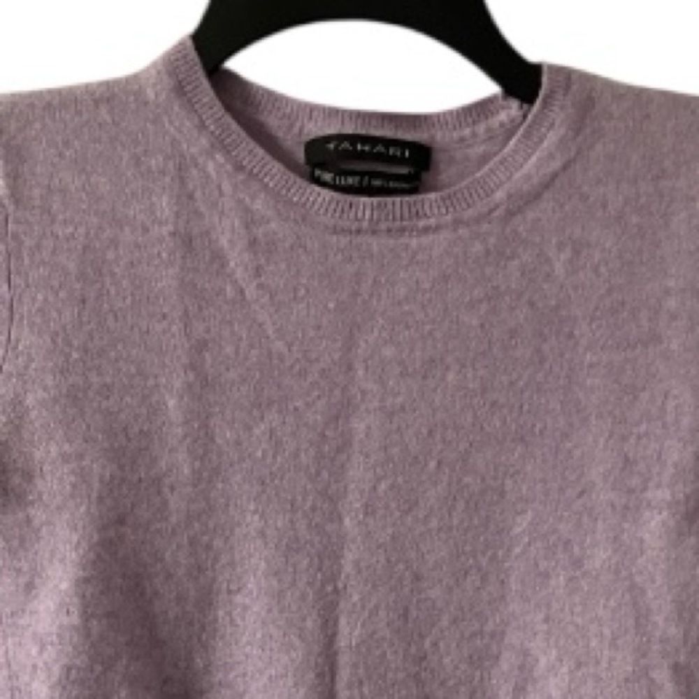 TAHARI Pure Luxe Cashmere Sweater, Sz S, Quiet luxury, Timeless elegance - Picture 5 of 9